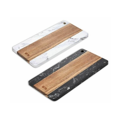 TABLA CORTAR QUTTIN ACACIA/MARMOL SURTIDOS 30X15CM